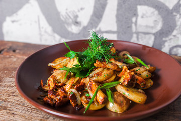  Potatoes with mushrooms