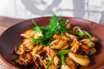  Potatoes with mushrooms