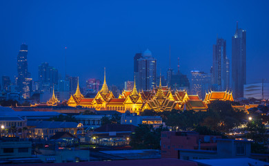 night grand palace of bangkok thailand