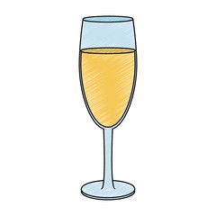 Champagne glass cup vector illustration graphic design
