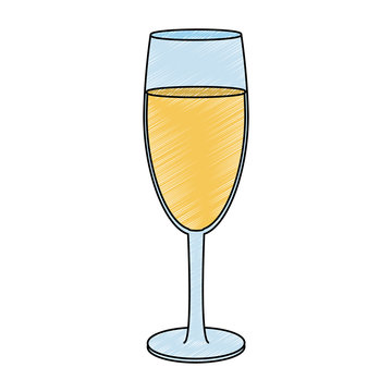 Champagne glass cup vector illustration graphic design