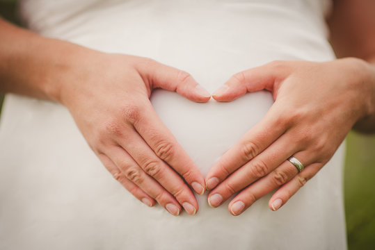 detail of pregnant woman stomac belly 