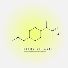 Vector chemical formula with place for text