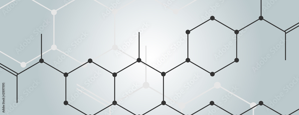 Poster Vector background with connect hexagon pattern