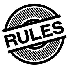 rules black stamp