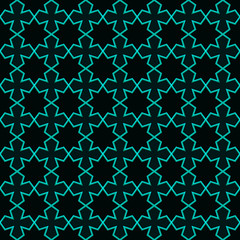 turquoise color crosses seamless pattern