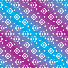 Floral or snowflakes geometric seamless pattern