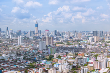 Fototapeta na wymiar Bangkok aerial view cityscape, Thailand