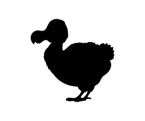Mauritius Dodo silhouette prehistoric bird extinct animal © KozyrevaElena