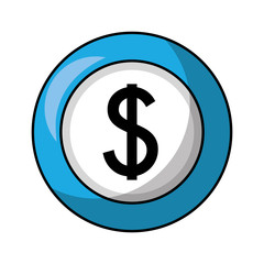 coin dollar isolated icon