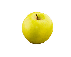 Fresh green apple on a dark background