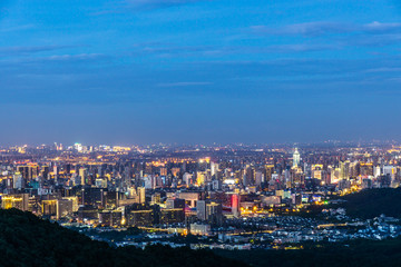 Fototapeta na wymiar panoramic city sky line 