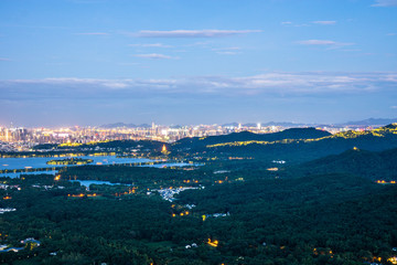 Fototapeta premium panoramic city sky line 