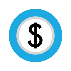 coin dollar isolated icon