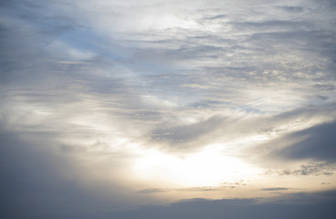 Sky and clouds with a beautiful light in the morning