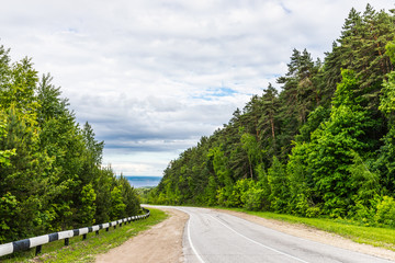 Road through the Khvalynsky National Park, Russia