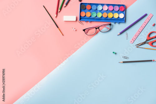 Creative Fashionable Minimalistic Back To School Education Creative Fashionable Minimalistic Back To School Education Concept Supplies Stationery Equipment