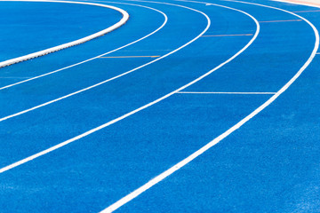 running track blue color  - For fitness or competition Bangkok of Thailand