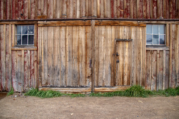 A Barn Door in the Ghost Town of Bodie Located in California's Eastern Sierra Mountains