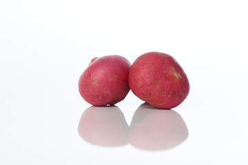 Close-Up Of Radish  White Background