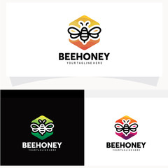 Bee Honey Logo Design Template