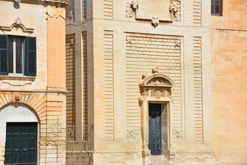 Italy, Lecce, Duomo square,  in Baroque style, bell tower, view and architectural details.