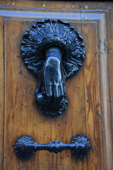 Italy, Lecce, ancient buildings and streets of the old town, views and details, doors, windows and...