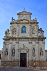 Italy, Lecce, 3 June 2018, typical baroque style church