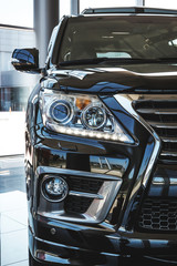 car lights close up