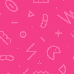 Seamless trendy colorful pattern - memphis style, fashion 80-90s. Bright background with stylish design