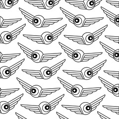 eye with wings pattern