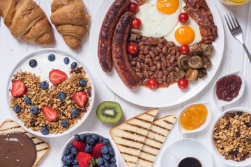 Healthy balanced english breakfast