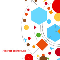 Abstract geometric forms background constructivism vector illustration