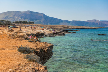 Fototapeta premium Macari beach in San Vito Lo Capo, Trapani, Sicily