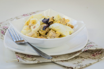 salad with chicken and egg