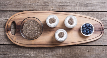 Chia seeds yogyrt pudding