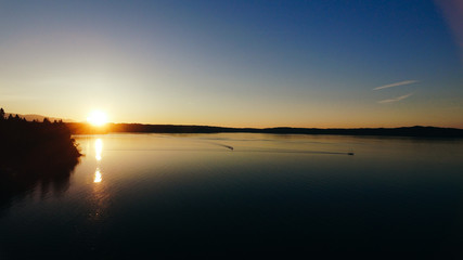Sunset over the sea