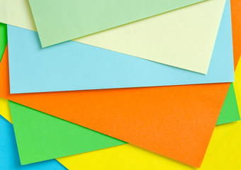 Sheets of colored paper. Abstract background