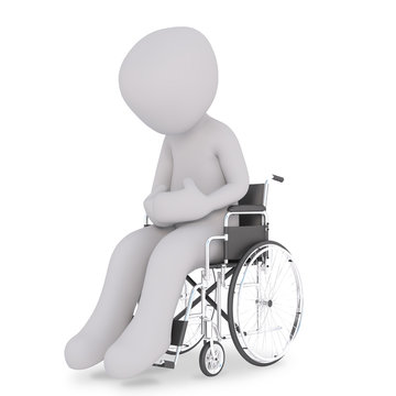 handicapped person sitting in a wheelchair