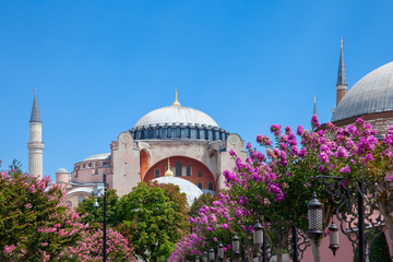 Fototapeta na wymiar Hagia Sophia museum, Istanbul, Turkey