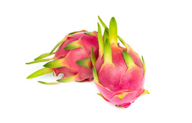 Dragon fruit isolated on white background.