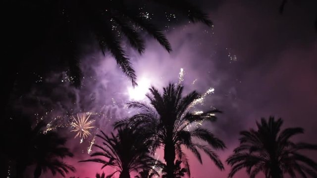 Fireworks multiple. Firework. Colorful fireworks atn holiday night