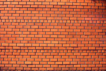 Red bricks wall background vintage and modern texture