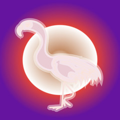 Pink Flamingo vector neon