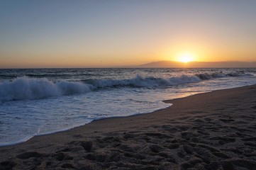 atardecer en el mar