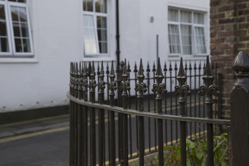 old metal railings