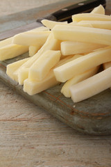 preparing fresh carrots