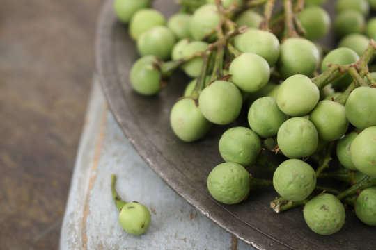 fresh Pea Aubegine bunch