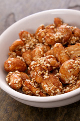 flavoured caramelised sesame mixed nut snacks