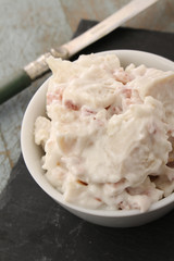 sandwich filling in dish